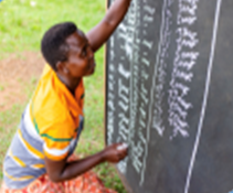 writing on a blackboard